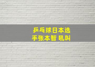 乒乓球日本选手张本智 吼叫